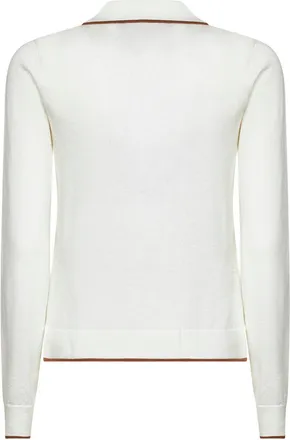 Max Mara Womens Cardigan Msttarga White Silk-Wool Cardigans Sweater