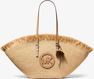 Michael Kors Isa Large Hand-Crocheted Fan Tote Bag