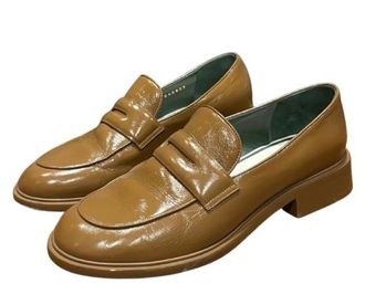 Chanel Brown Patent Loafers Size 38.5