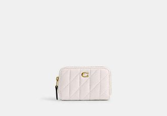 Coach Essential Small Zip Around Card Case With Pillow Quilting