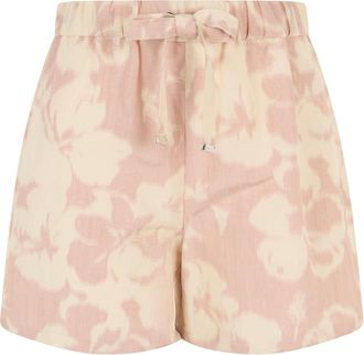 Moncler Floral Print Chin&eacute; Shorts - Dames - Korte Broeken - Veelkleurig - L - Katoen - Korte Broeken