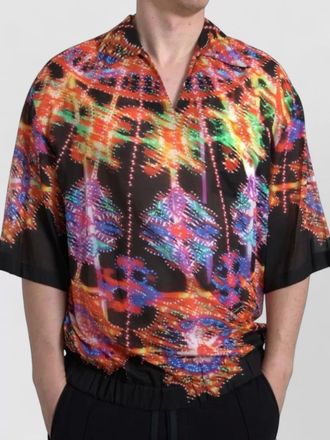 Dolce & Gabbana printed short-sleeve v-neck shirt