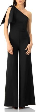 Ivonne One-Shoulder Wide-Leg Jumpsuit in Black at Nordstrom, Size 10