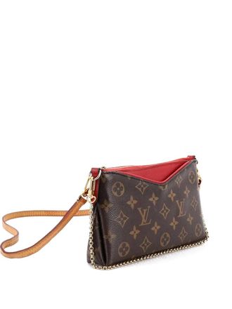 Louis Vuitton Pallas Monogram Canvas with Leather clutch bag - Bruin