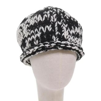 Chanel Pre-owned Wool hats - Dames - Vintage Accessoires - Zwart - ONE Size - Wol - Vintage