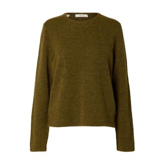 Selected Truien & Vesten, Dames, Groen, M, Round-neck Truien