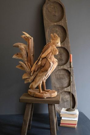 Kalalou Teakwood Rooster