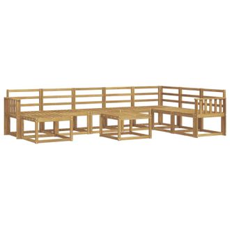 vidaXL Conjunto De Sof&aacute;s De Exterior 9 Pcs Blanco Vidaxl