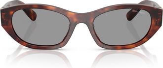 Miu Miu 0mu A03s Tortoiseshell Oval Frame Sunglasses