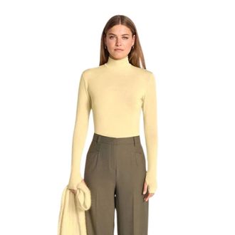 Riani Top de cuello alto ajustado - Knitwear - Mujer - Amarillo - M