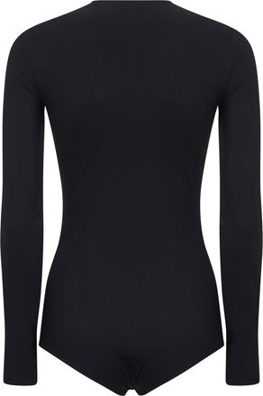 Maison Margiela Womens Bodysuit Technical Jersey Black Polyamide Tops Top