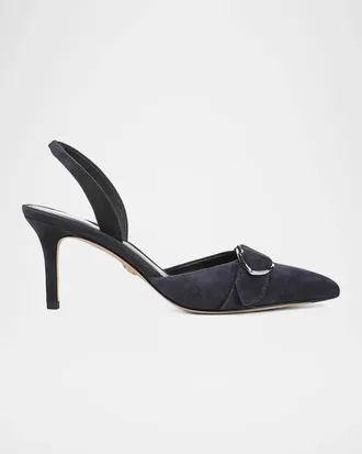 Veronica Beard Loralyn Suede Slingback Pumps