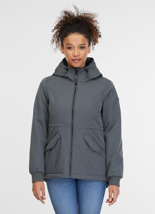 Ragwear Outdoorjacke RAGWEAR DOWEY WARM, Damen, Gr. XL (42), grau (dunkelgrau), Web, Obermaterial: 100% Polyester, unifarben, Po-bedeckend, Rippstrickb&uuml;ndchen