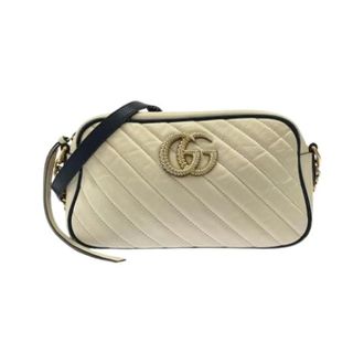 Gucci Pre-owned Cross Body Bags, female, Beige, Size: ONE SIZE Pre-owned Vintage Shoulder Bag