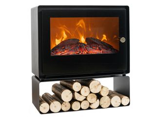 Purline Purline - Chimenea El&eacute;ctrica De Suelo Con Estante 2000 W
