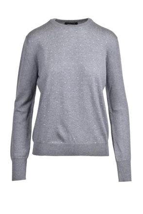 Fabiana Filippi Virgin Wool Crewneck Sweater - Grey