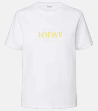 Loewe Camiseta en mezcla de algod&oacute;n con logo