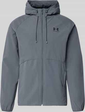 Under Armour Regular Fit Jacke mit Logo-Print Modell Vibe in Anthrazit, Gr&ouml;&szlig;e XXXL