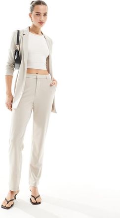 Jacqueline de Yong straight leg pants in stone-Neutral