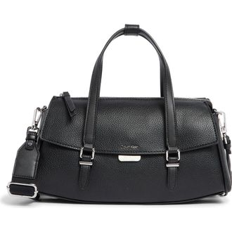 Calvin Klein Irene Satchel Bag in Black/Silver at Nordstrom Rack