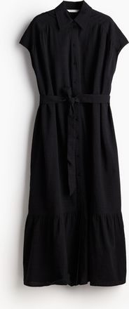 H&M Blusenkleid mit Bindeg&uuml;rtel - Schwarz