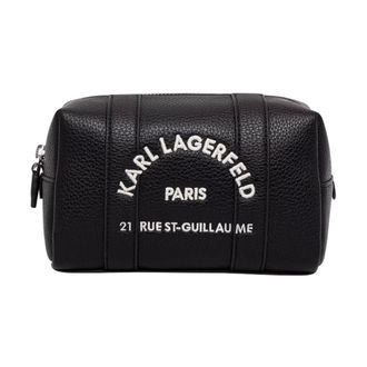 Karl Lagerfeld K/Rsg Cosmetic Pouch - Dames - Tassen - Zwart - Maat: ONE Size Leer