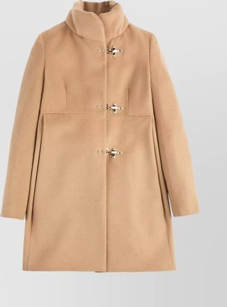 Fay mid-length coat with high collar and pockets