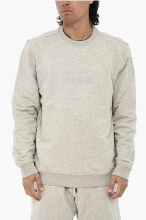 Woolrich Solid-Color Crewneck Sweatshirt with Embroidered Logo size 3xl