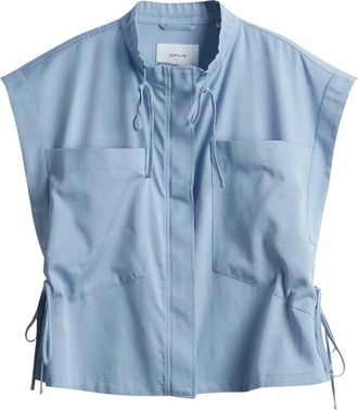 OPUS Mouwloze blouse - Dames - Blouses & Shirts - Blauw - Maat: S