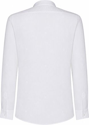 Dolce & Gabbana Mens Shirt Martini Silk Jacquard White