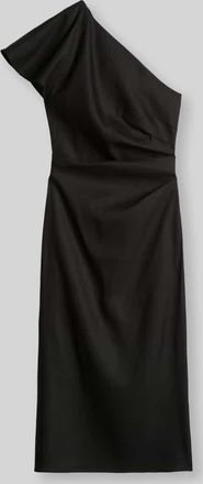 Marc O'Polo Figurumspielendes Freizeitkleid aus Leinen-Mix in Black, Gr&ouml;&szlig;e 34