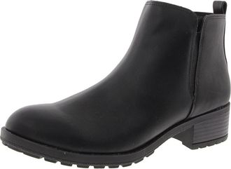 Style & Co. Womens GARNERRP Zipper Manmade Ankle Boots, Black Smooth, 5 UK
