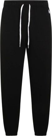 Polo Ralph Lauren Broeken, Dames, Zwart, M, Katoen, Fleece Athletic Pant