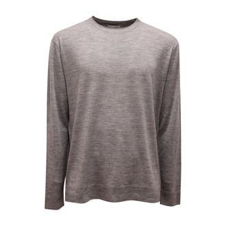Ballantyne R Neck Pullover - male - Ballantyne - Round-neck Knitwear - Gray - XL - Knitwear