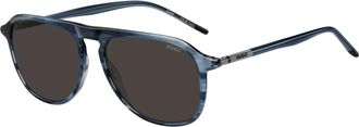 HUGO BOSS Accessoires, Heren, Blauw, ONE Size, Zonnebrillen
