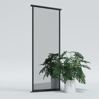 OEM Puerta Corredera 265x75cm Sobre Un Solo Carril, 1x Espejo