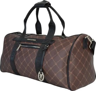 Carlo Colucci Tassen, unisex, Bruin, ONE Size, Weekender met logoprint