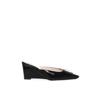 Roger Vivier Wedges, female, Black, Size: 8 US Wedge Mules