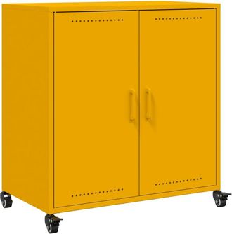 Berkfield Home Sideboard Mustard Yellow 68.5x39x72 cm Steel