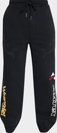 Avirex x Wrangler Men & apos;s Graphic-Print Jogger Pants