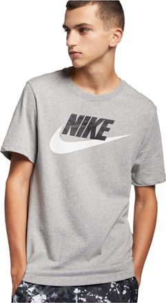 Nike Sportswear Logo Printing Sports Quick Dry Knit Short Sleeve Gray AR5005-063