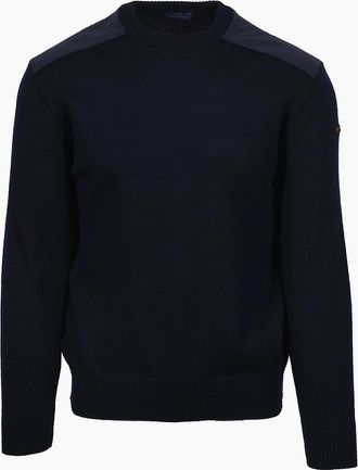 Paul & Shark Mens Paul & Shark CREW NECK KNITWEAR NAVY - Size: 38