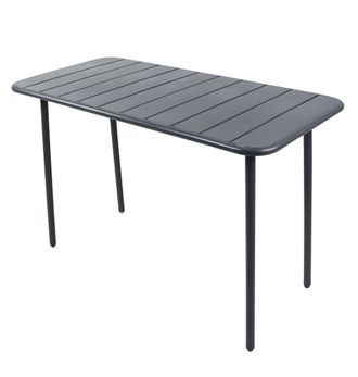 VCM Mesa De Jard&iacute;n Vcm Dimensiones Aprox. Al. 72 X An. 110 X P. 55 Cm Mesa De Jard&iacute;n Con Placa De Acero Muebles De Jard&iacute;n - Sumila 110x55 (negro)