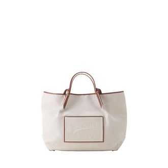 Lanvin Catch By Lanvin Canvas Tote Bag in White at Nordstrom