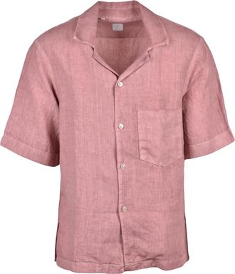 Eleventy Brown Men Linen Shirt