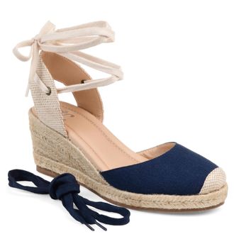 Journee Collection Women & apos;s Monte Medium and Wide Width Espadrille Wedge Sandals