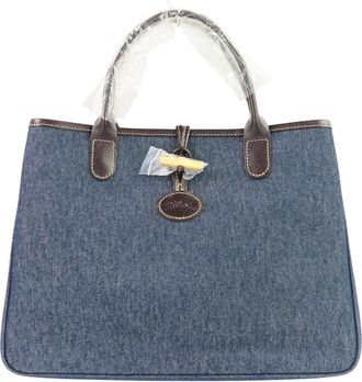 Longchamp ROSEAU Denim Tote Bag
