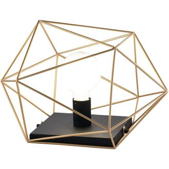 Fan Europe Lampada da tavolo ABRAXAS in metallo nera e oro 41x30x27 cm