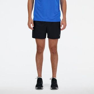 New Balance Uomo Sport Essential Short 5 in Nero/Grigio, Politessuto, Taglia 2XL