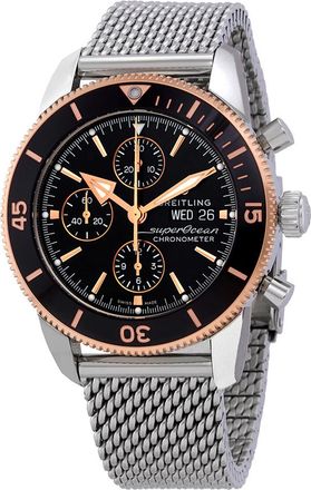 Breitling Pre-owned Breitling Superocean Heritage II Chronograph Automatic Chronometer Black Dial Mens Watch U13313121B1A1